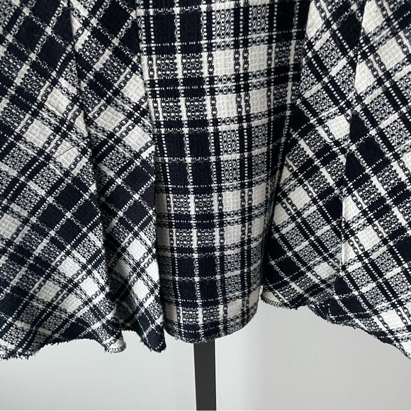 90s Vintage Simply French Collection Plaid Check Pleated Midi Skirt Size 12 - Picture 8 of 8